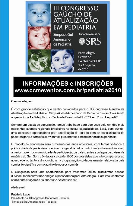 III CONGRESSO GÁUCHO DE ATUALIZAÇÃO EM PEDIATRIA